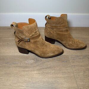 Rag & Bone Walker Boots, Tan Suede with Buckles, Women's Size 7
